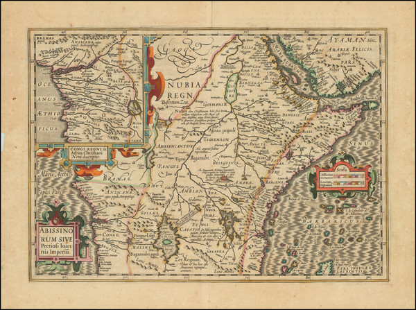 6-Africa, East Africa and West Africa Map By Jodocus Hondius