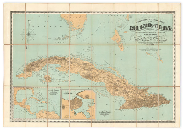 46-Cuba and Bahamas Map By J. Schedler