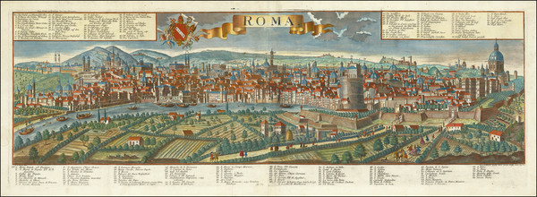 17-Rome Map By Georg Balthasar Probst