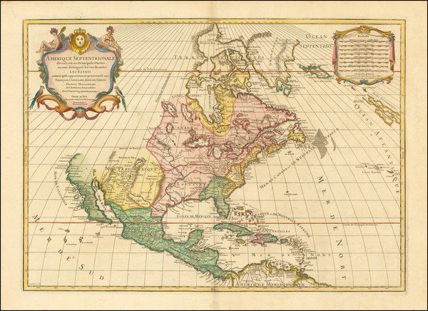 78-North America Map By Alexis-Hubert Jaillot