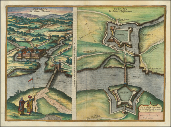 47-Croatia & Slovenia Map By Georg Braun  &  Frans Hogenberg