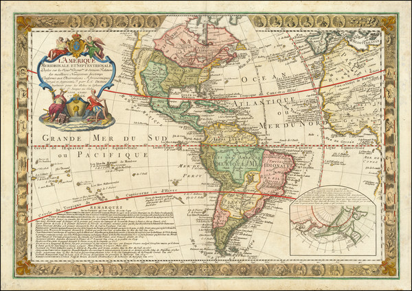 14-North America and America Map By Louis Charles Desnos / Guillaume Danet