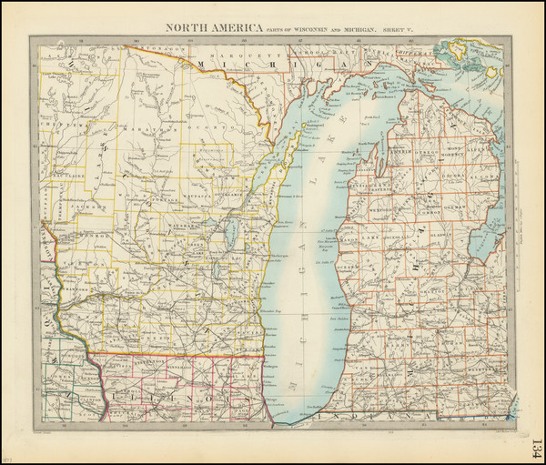 74-Michigan and Minnesota Map By SDUK