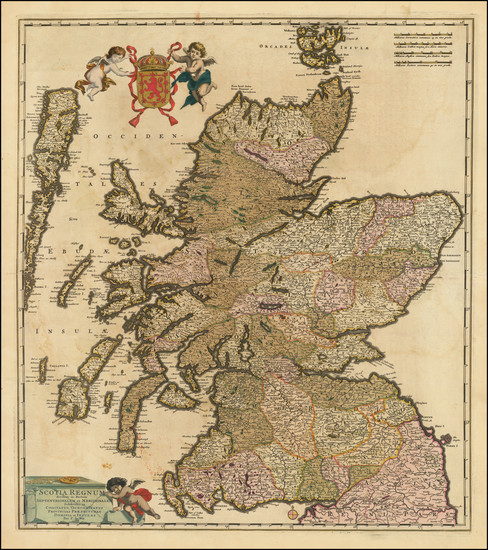 96-Scotland Map By Frederick De Wit