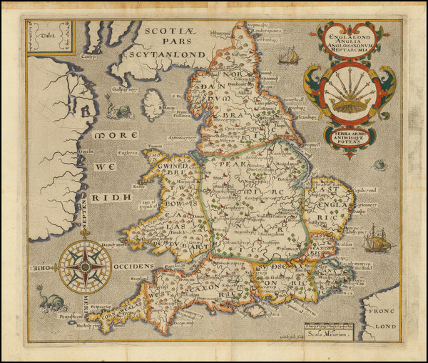 69-England Map By William Hole