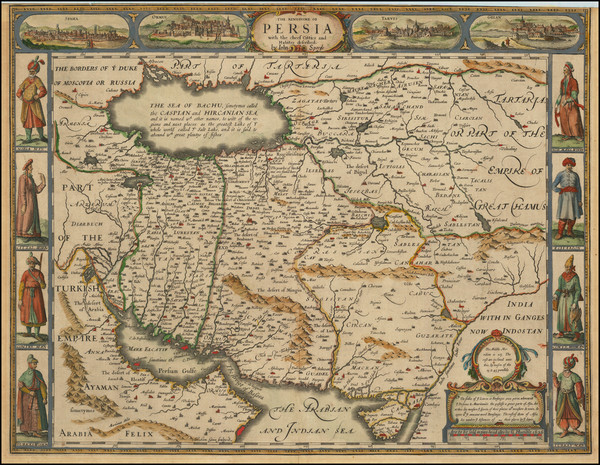 90-Central Asia & Caucasus and Persia & Iraq Map By John Speed