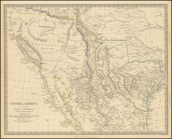 36-Texas, Southwest, Rocky Mountains and California Map By SDUK