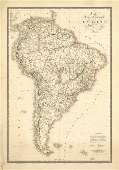 84-South America Map By Adrien-Hubert Brué