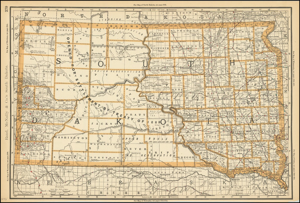 26-South Dakota Map By William Rand  &  Andrew McNally