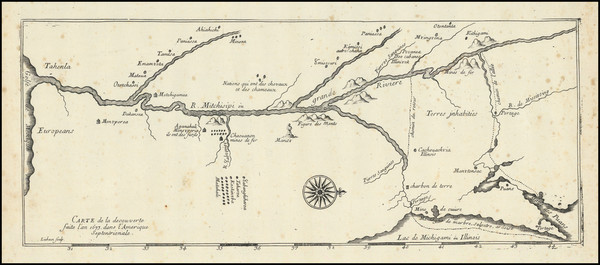 51-South, Midwest and Plains Map By Melchisedec Thevenot / Louis Jolliet