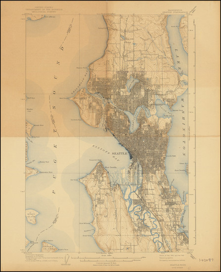 0-Washington Map By U.S. Geological Survey