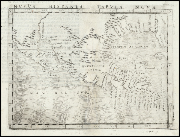 72-Florida, South, Texas, Southwest, Mexico and Baja California Map By Giacomo Gastaldi