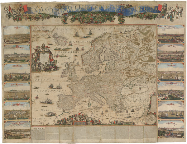 38-Europe Map By Nicolaes Visscher I / Hugo Allard