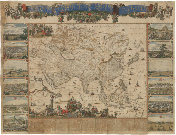 81-Asia Map By Nicolaes Visscher II / Hugo Allard