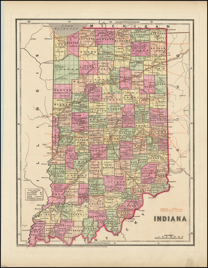 26-Indiana Map By Charles Morse