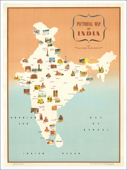 63-India and Pictorial Maps Map By Directorate of Advertising and Visual Publicity