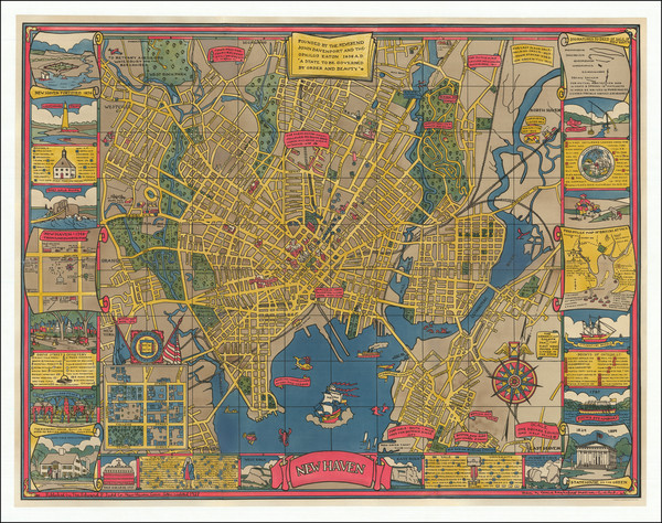 14-Connecticut and Pictorial Maps Map By Carina Eaglesfield Mortimer Milligan