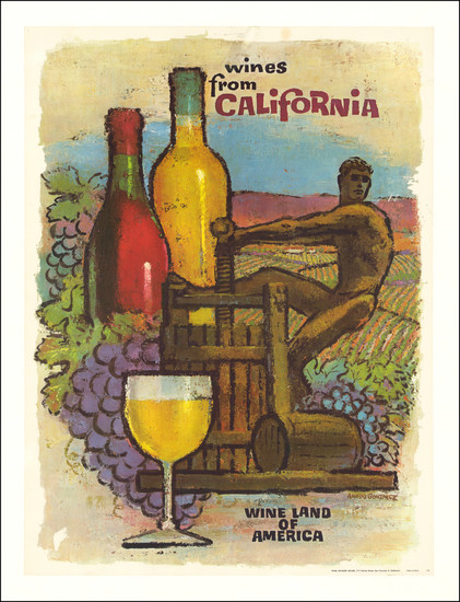 82-California Map By Amado Gonzalez / Wine Advisory Board