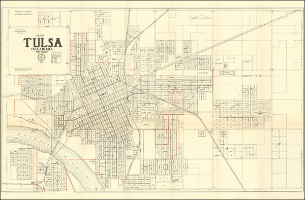 77-Oklahoma & Indian Territory Map By United States GPO