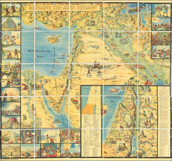 16-Holy Land Map By Siegfried Wascher