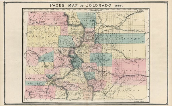 4-Rocky Mountains Map By H.R. Page