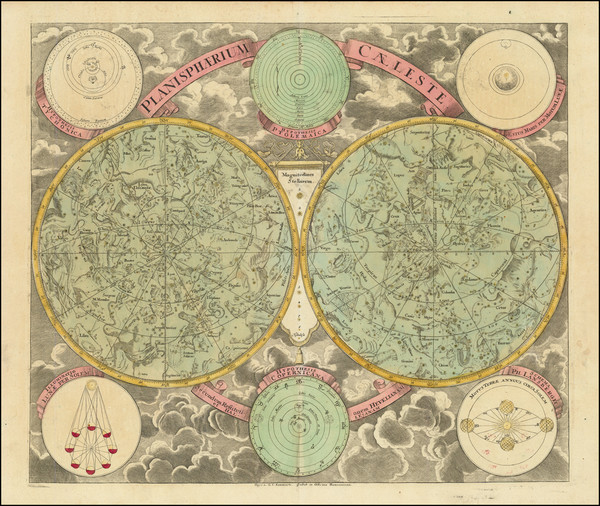 67-Celestial Maps and Curiosities Map By Georg Christoph Eimmart