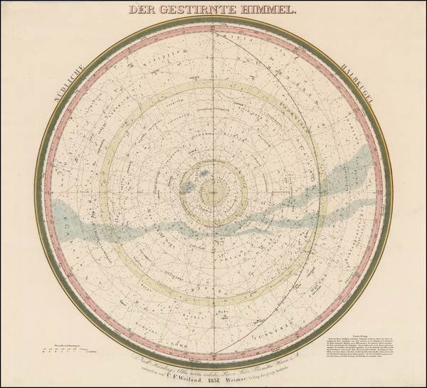 20-Celestial Maps Map By Carl Ferdinand Weiland