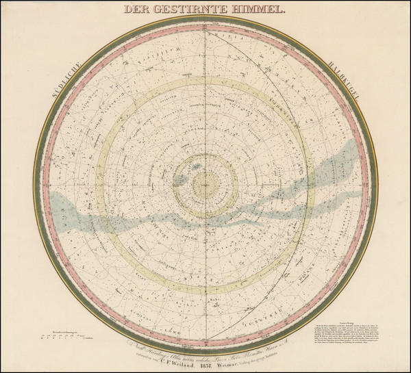 48-Celestial Maps Map By Carl Ferdinand Weiland