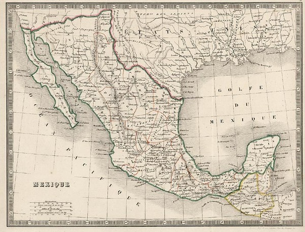 59-South, Texas, Southwest and Mexico Map By Louis Antoine