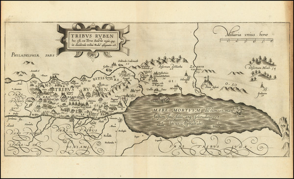 67-Holy Land Map By Christian van Adrichom