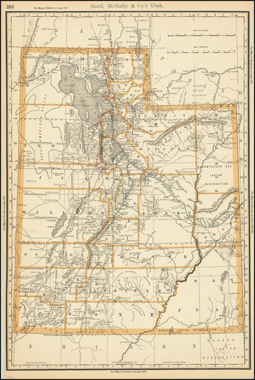 89-Utah and Utah Map By Rand McNally & Company