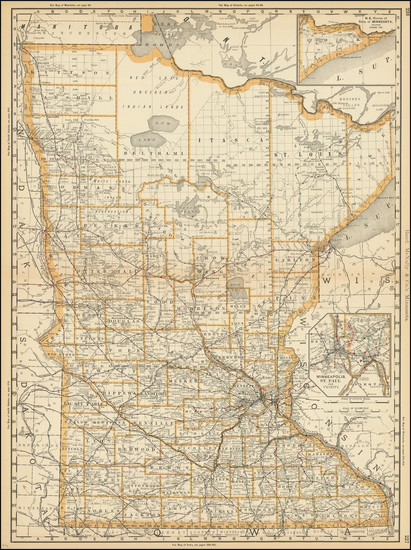 66-Minnesota Map By Rand McNally & Company