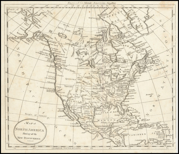 15-North America Map By Jedidiah Morse