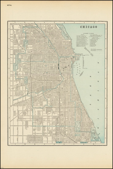 80-Chicago Map By George F. Cram