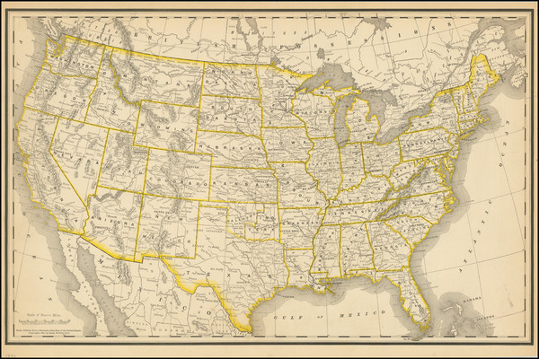 52-United States Map By Rand McNally & Company