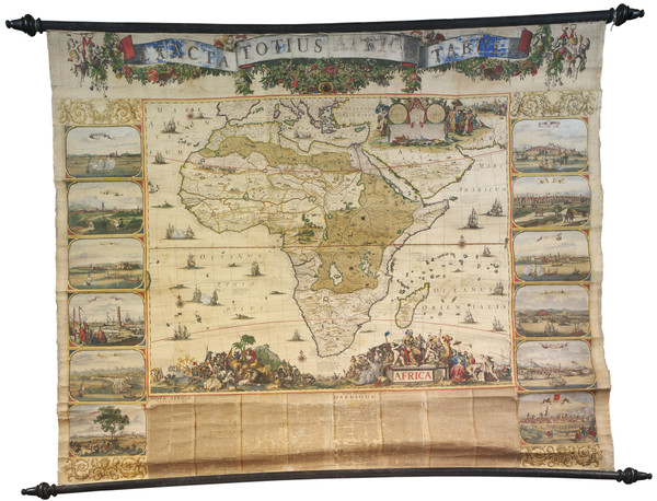 34-Africa Map By Hugo Allard / Nicolaes Visscher II