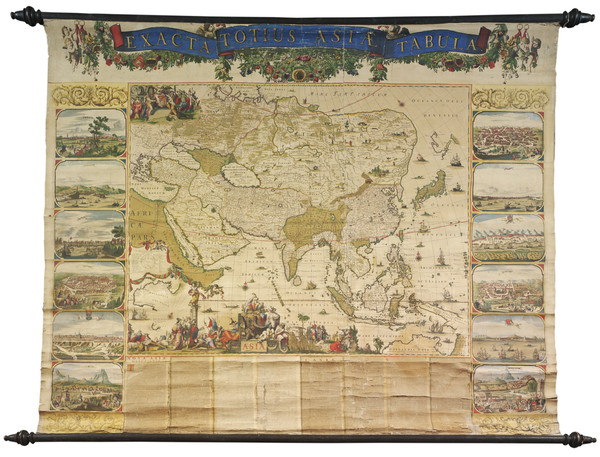 52-Asia and Australia Map By Hugo Allard / Nicolaes Visscher II