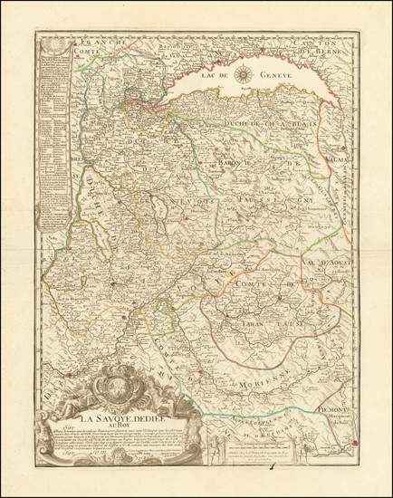 90-Switzerland, Northern Italy and Sud et Alpes Française Map By Le Pere Placide de St. Hel