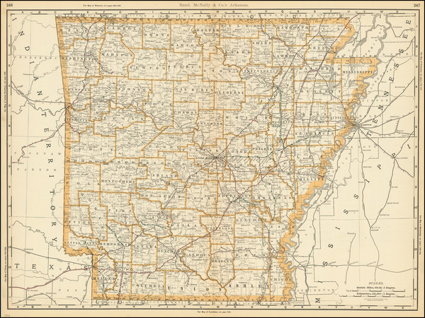 82-Arkansas Map By Rand McNally & Company