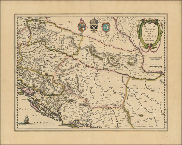 85-Balkans Map By Willem Janszoon Blaeu