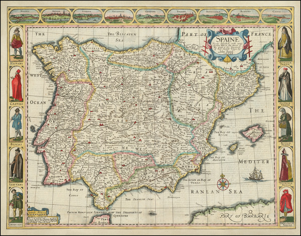 83-Spain and Portugal Map By John Speed