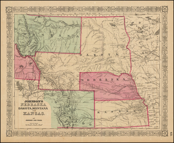 41-Kansas, Nebraska, North Dakota, South Dakota, Colorado, Colorado, Montana and Wyoming Map By Al