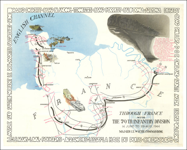 67-Europe, France, World War II and Germany Map By Steve Kalihan  &  Harry D. White