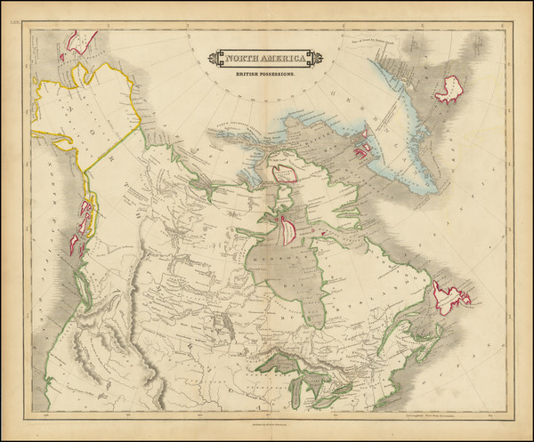 80-Polar Maps, Canada and Western Canada Map By Daniel Lizars