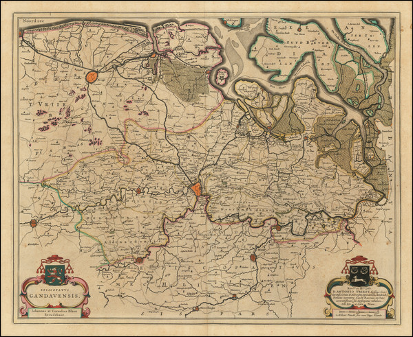 52-Belgium Map By Johannes et Cornelis Blaeu