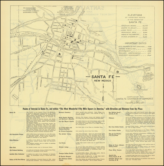 83-New Mexico Map By Santa Fe Chamber of Commerce