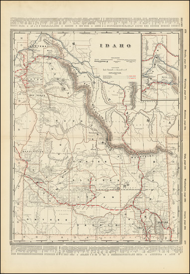 21-Idaho Map By George F. Cram