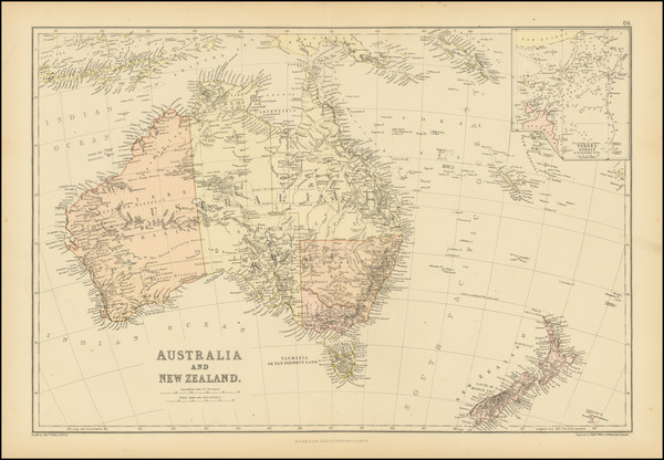 27-Australia, Oceania and New Zealand Map By Blackie & Son