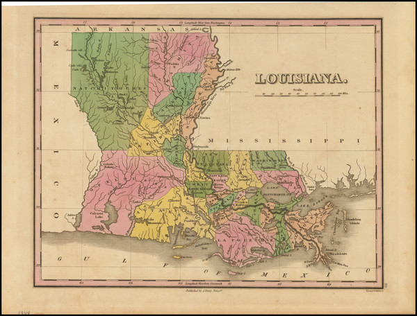 43-Louisiana Map By Anthony Finley