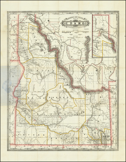 78-Idaho Map By George F. Cram